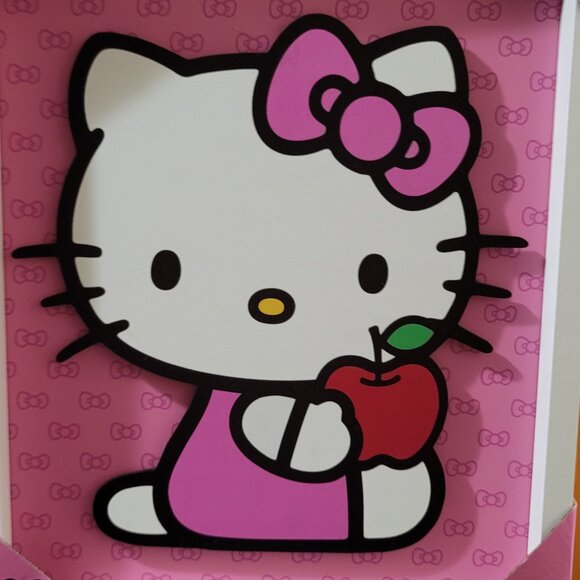 Sanrio Hello Kitty Frame Pink W/ Wood Wall Art 12” X 15” Room Decor Gift - Picture 2 of 9